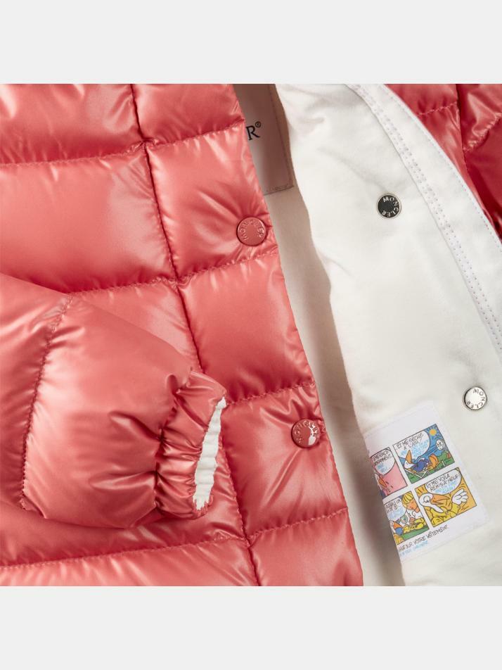 [몽클레어] 키즈 TAZUI 로고 패치 패딩 핑크 1A000 36 597YX 56H