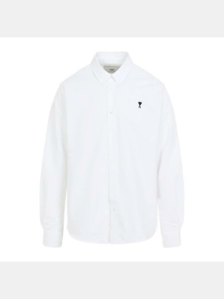 [아미] 25FW 하트 로고 자수 클래식 셔츠 화이트 HSH763 CO0031 168