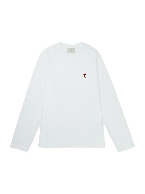 [아미] 25FW 스몰 하트 로고 롱슬리브 화이트 BFUTS235 724 100