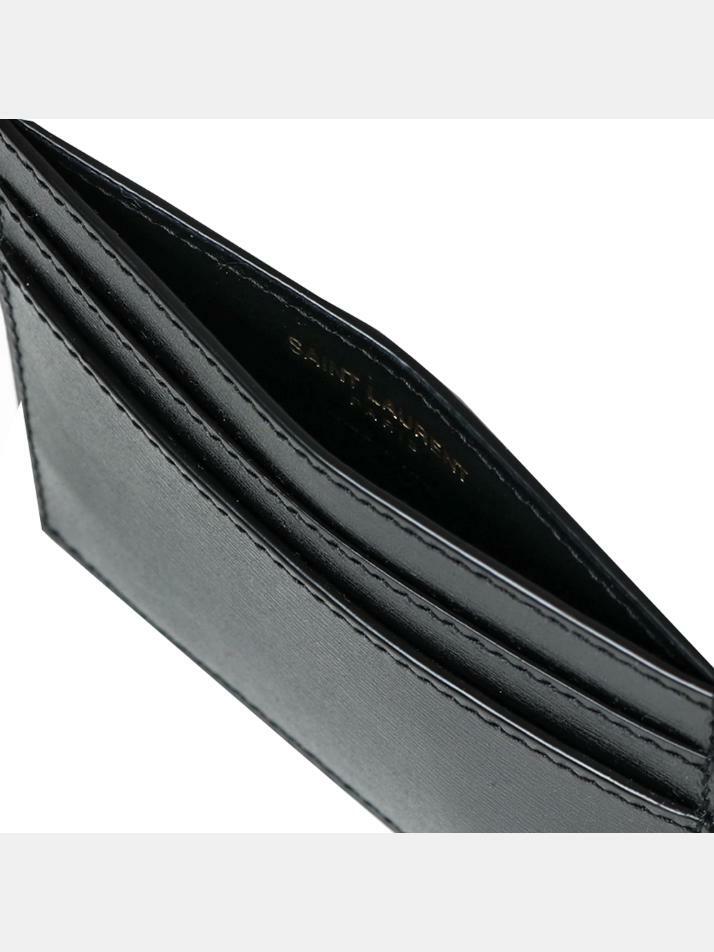 [생로랑] 25FW 금장 카드지갑 블랙 607603 02G0W 1000