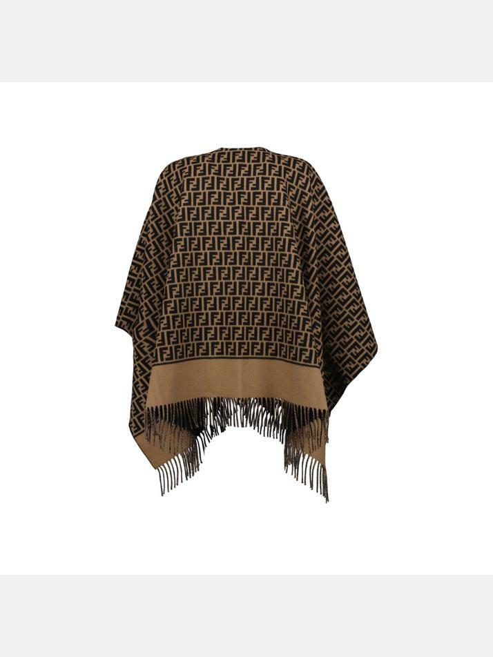 [펜디] 25FW FF 캐시미어 케이프 브라운 FXX723 AQCW F0QE1
