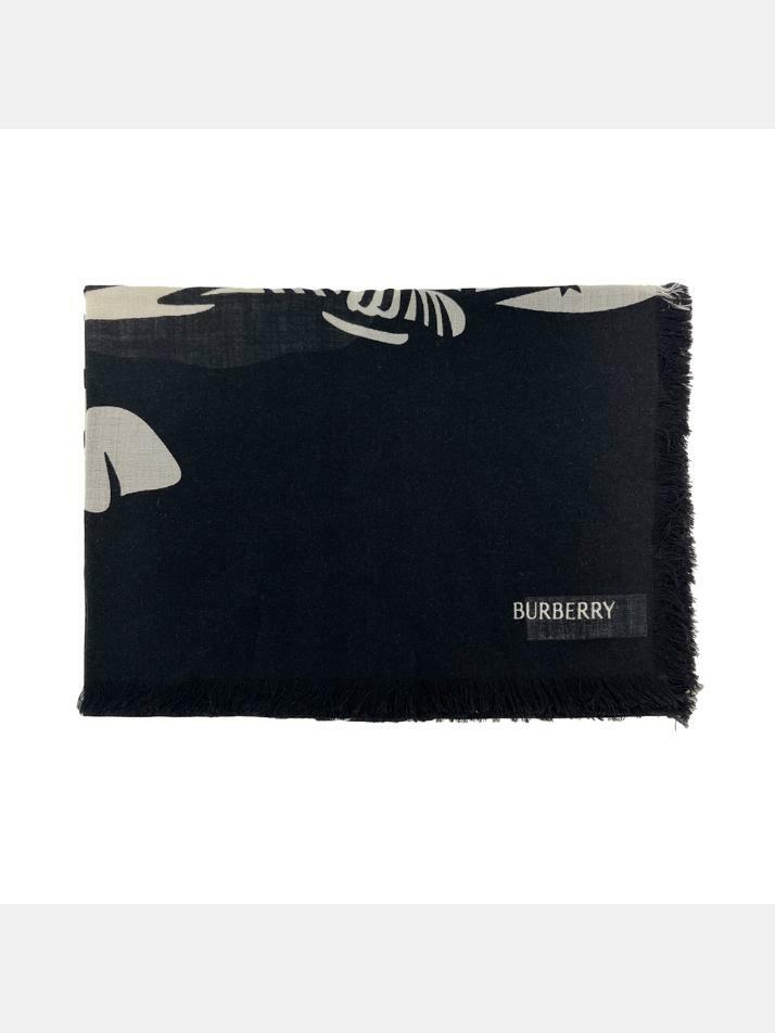 [버버리] 25FW 라지 EKD 라이트웨이트 울 스카프 블랙칼리코 8113032