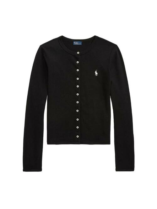 [랄프로렌] 25FW 포니 자수 크루넥 가디건 블랙 211941175 002