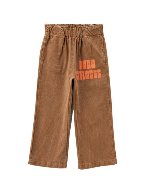 [보보쇼즈] 25SS 키즈 로고 우븐 팬츠 브라운 B125AC134 211