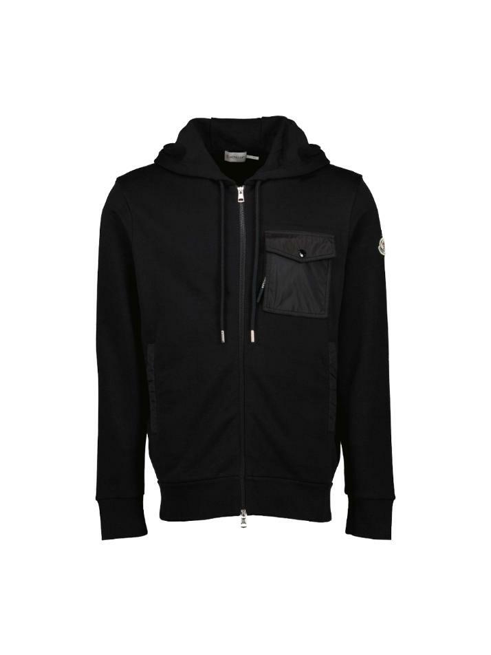 [몽클레어] 25FW 로고 패치 원 포켓 후드집업 블랙 8G000 72 89A8F 999