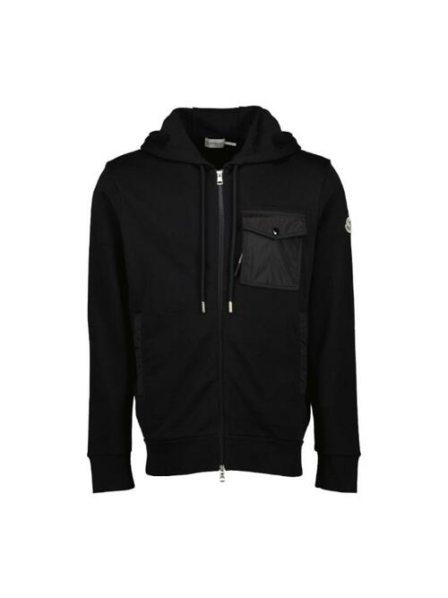 [몽클레어] 25FW 로고 패치 원 포켓 후드집업 블랙 8G000 72 89A8F 999