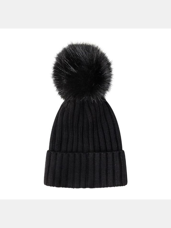 [몽클레어] 25FW 폼폼 립 니트 비니 블랙 3B000 64 M1131 999