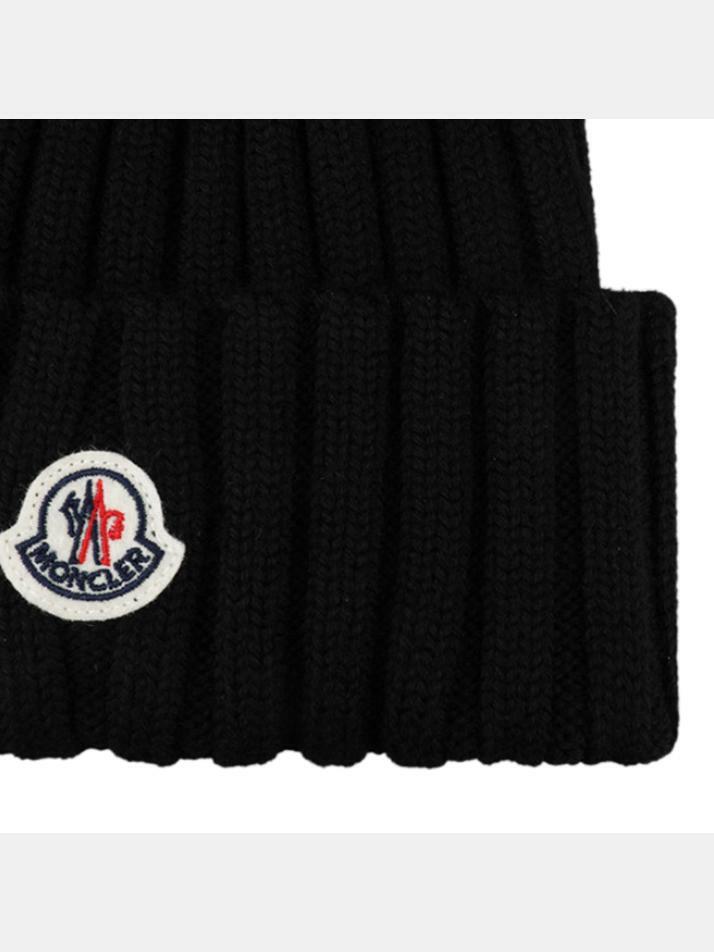 [몽클레어] 25FW 폼폼 립 니트 비니 블랙 3B000 64 M1131 999