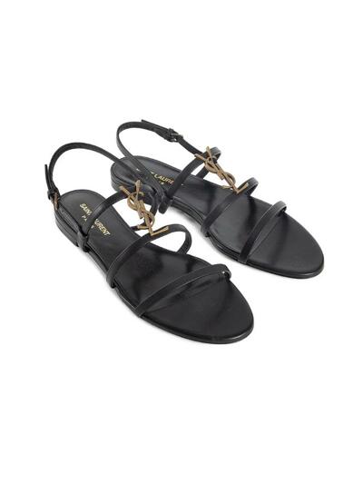 [생로랑] 25FW 뉴 카산드라 플랫 샌들 블랙 777348 BDATT 1000