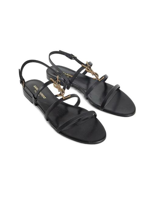 [생로랑] 25FW 뉴 카산드라 플랫 샌들 블랙 777348 BDATT 1000