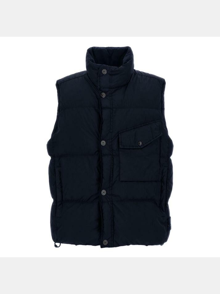 [스톤 아일랜드] 25FW 가먼트다이 크링클 랩스 패딩 베스트 네이비 K2S15 G100003 S0A23 V0020