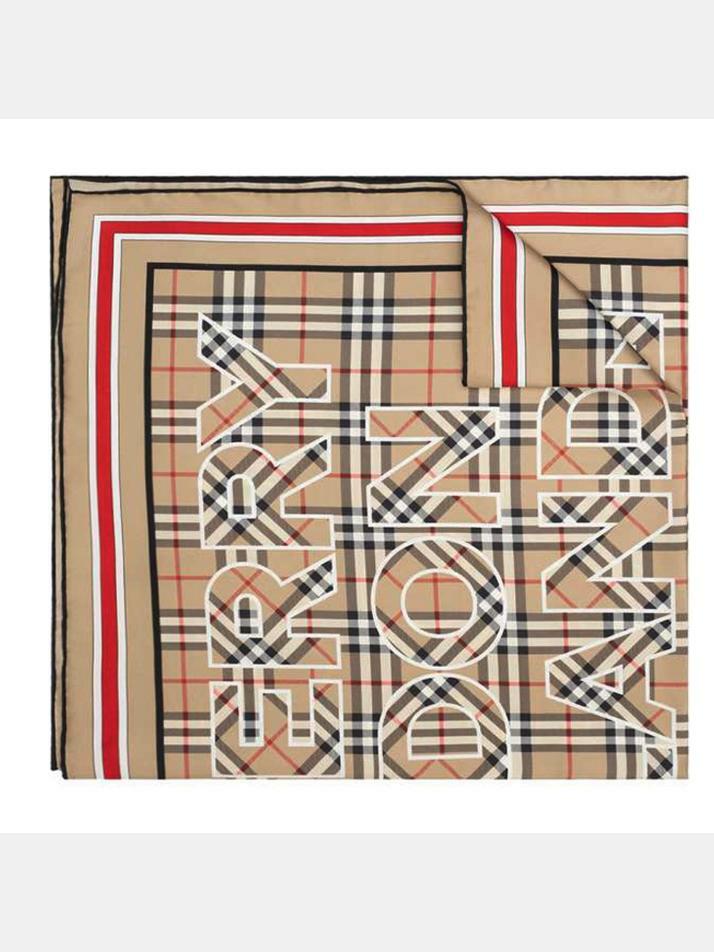 [버버리] 24SS 빈티지 체크 실크 스퀘어 스카프 8039564