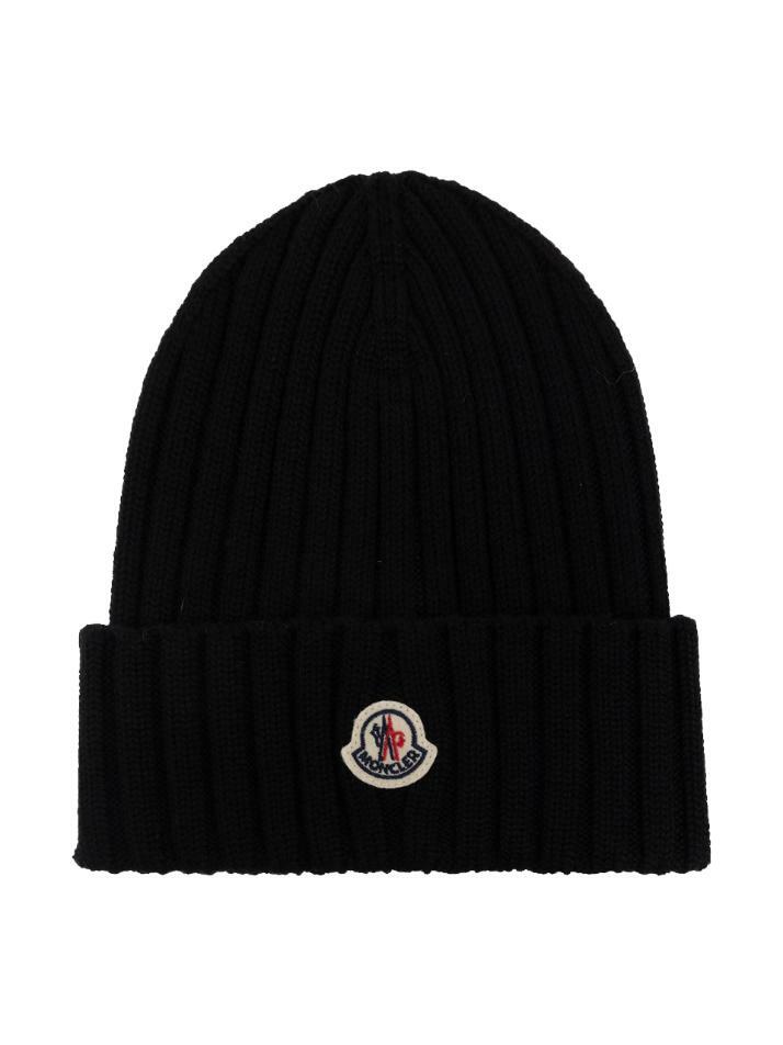 [몽클레어] 25FW 로고 패치 울 비니 블랙 3B000 36 A9327 999