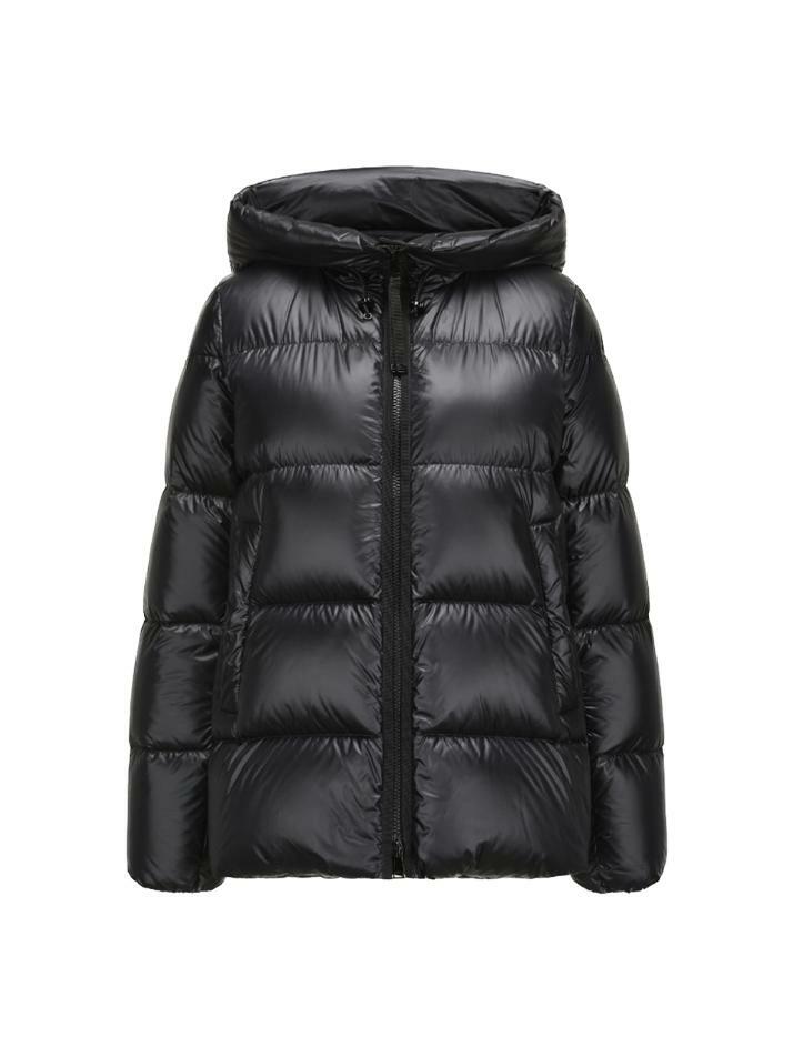 [몽클레어] 25FW 세리트 SERITTES 로고 패치 후드 숏 패딩 자켓 블랙 1A000 68 597YG 999