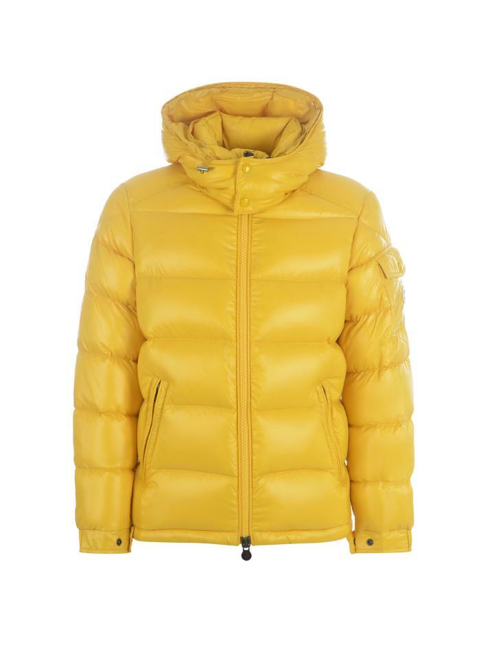 [몽클레어] 25FW 마야 MAYA 로고 패딩 자켓 옐로우 1A536 00 68950 141