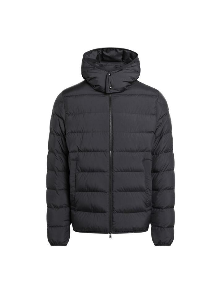 [몽클레어] 25FW 몬트브로크 MONTBROCQ 로고 패치 후드 패딩 자켓 블랙 1A002 24 597YW 999