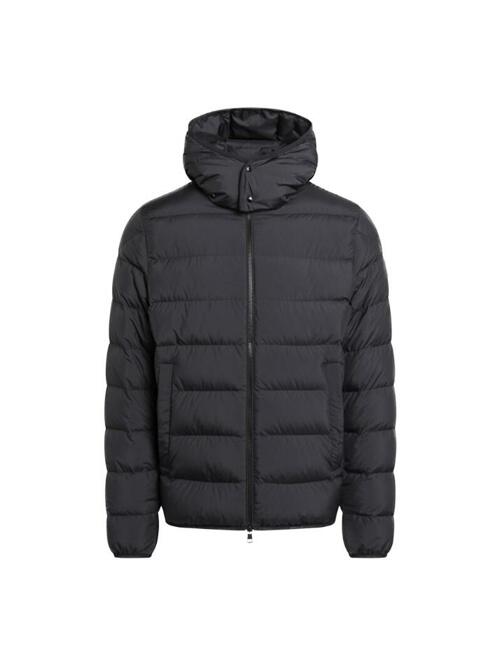 [몽클레어] 25FW 몬트브로크 MONTBROCQ 로고 패치 후드 패딩 자켓 블랙 1A002 24 597YW 999