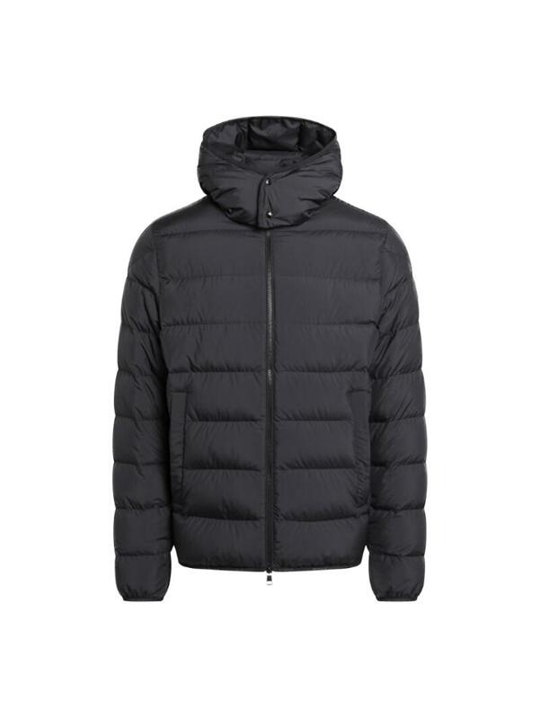 [몽클레어] 25FW 몬트브로크 MONTBROCQ 로고 패치 후드 패딩 자켓 블랙 1A002 24 597YW 999