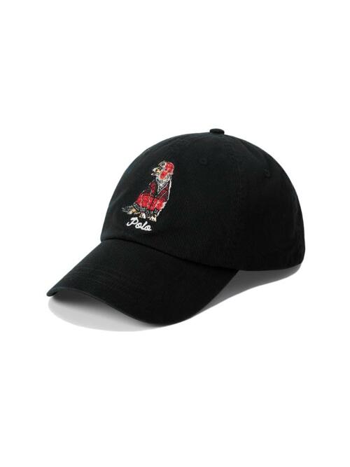 [랄프로렌] 25FW 도그 로고 자수 캡모자 블랙 710982060 001