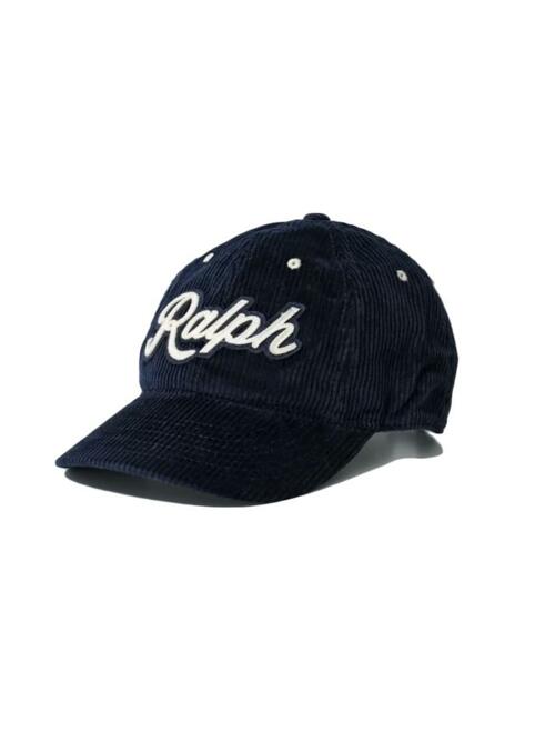 [랄프로렌] 25FW 로고 패치 코듀로이 캡모자 블루 211A90415 001