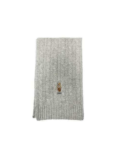 [랄프로렌] 25FW 베어 로고 자수 머플러 그레이 449P08823 001