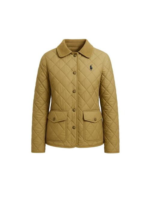 [랄프로렌] 25FW 포니 자수 로고 다이아몬드 퀄팅 자켓 카키 211965336 004