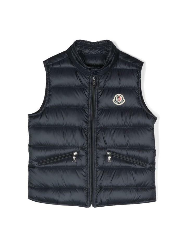 [몽클레어] 25SS 키즈 GUI 로고 패치 패딩조끼 네이비 1A000 52 597YF 778