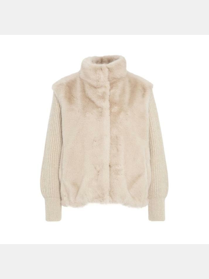 [에르노] 25FW 리조트 RESORT 퍼 니트 자켓 베이지 GC00072DR 12624 1985