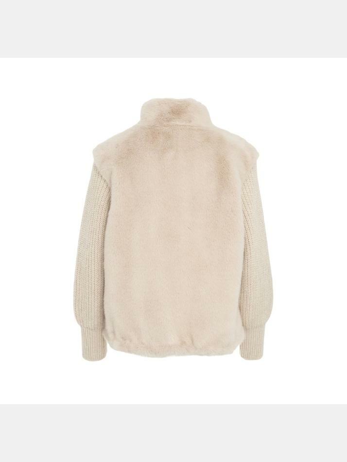 [에르노] 25FW 리조트 RESORT 퍼 니트 자켓 베이지 GC00072DR 12624 1985