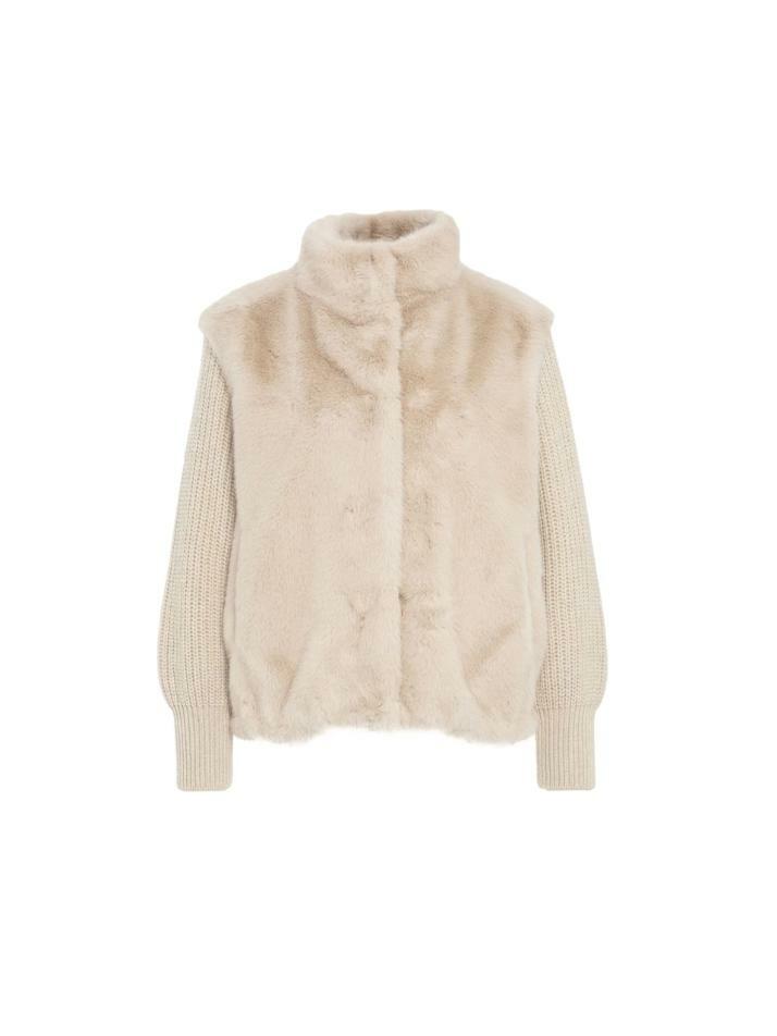 [에르노] 25FW 리조트 RESORT 퍼 니트 자켓 베이지 GC00072DR 12624 1985