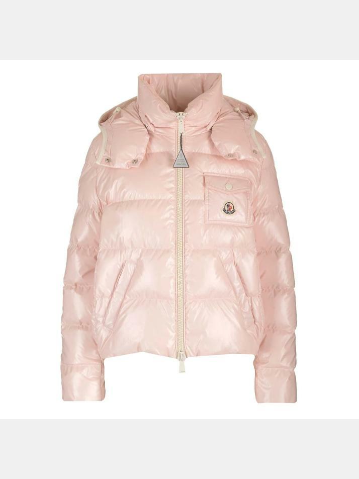 [몽클레어] 24SS ANDRO 로고 패치 패딩 핑크 1A000 02 597EU 519