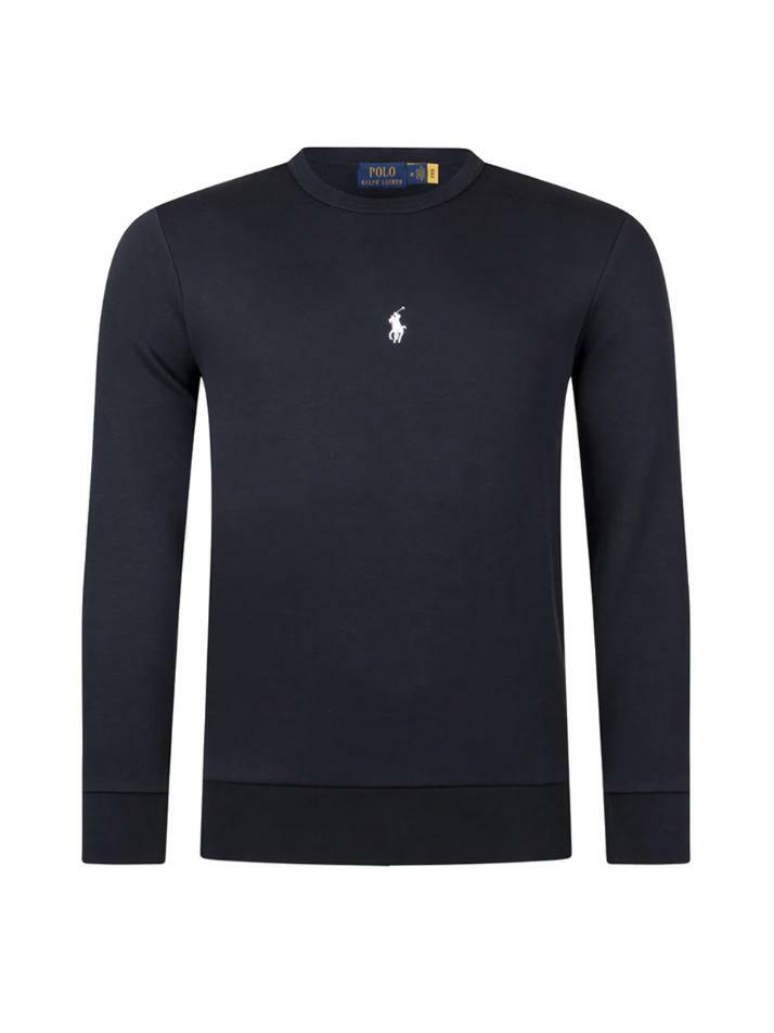 [랄프로렌] 23FW 화이트 포니 자수 맨투맨 블랙 710881507 004