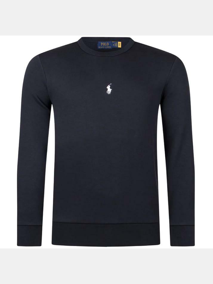 [랄프로렌] 23FW 화이트 포니 자수 맨투맨 블랙 710881507 004