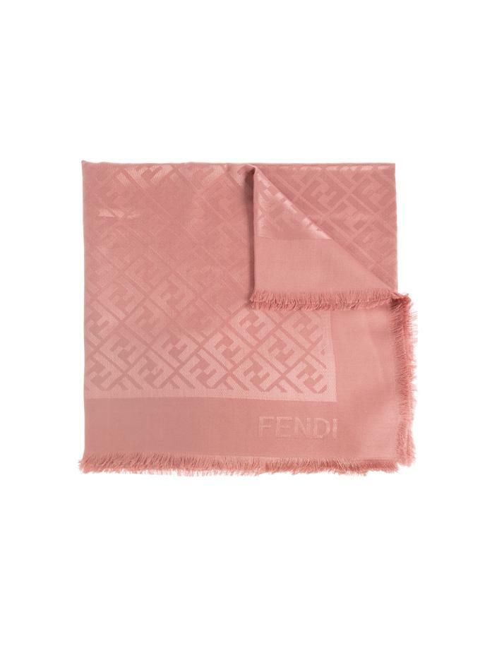 [펜디] 25FW 울 실크 블렌드 스카프 핑크마카롱 FXT069 AJW7 F1TTU