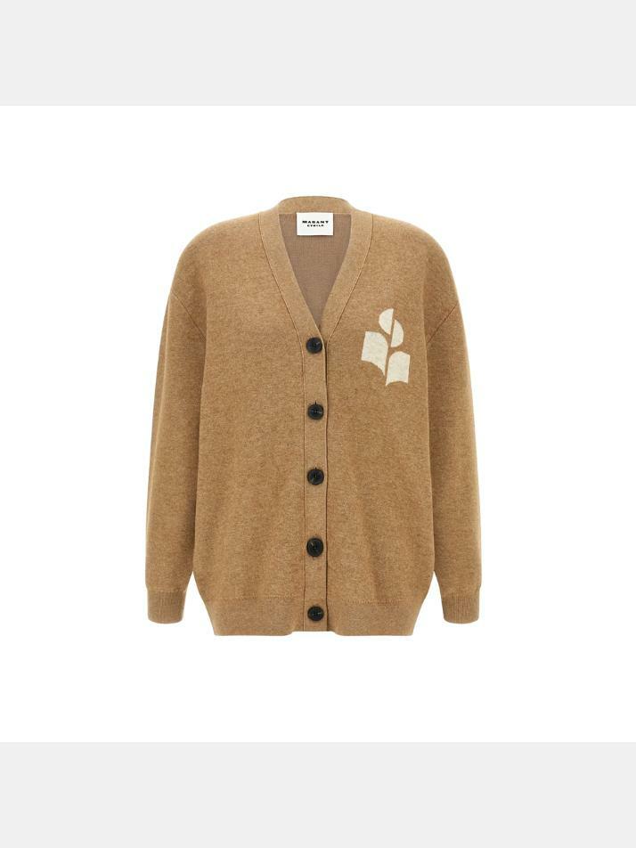 [이자벨마랑] 25FW 노튼 NORTON 로고 가디건 카멜 CA0097FA A1X05E 50CM