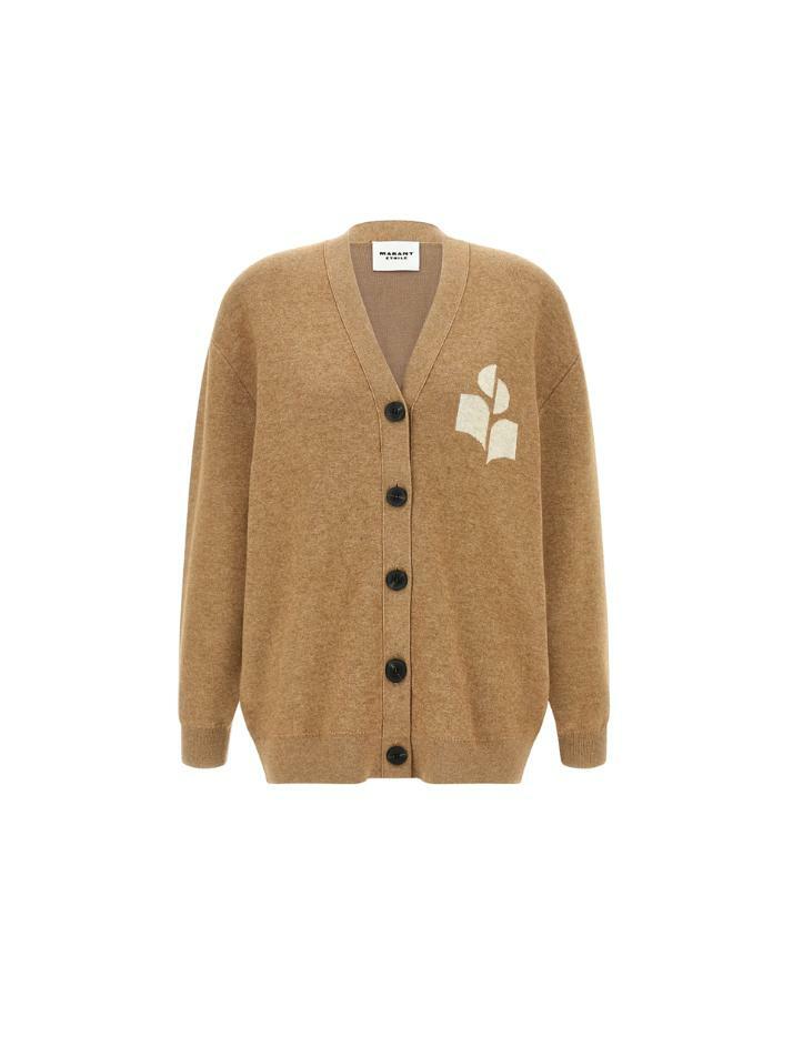 [이자벨마랑] 25FW 노튼 NORTON 로고 가디건 카멜 CA0097FA A1X05E 50CM