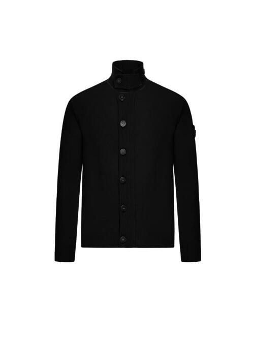 [스톤 아일랜드] 25FW 버튼 울 가디건 블랙 K2S15 5100047 S00A3 V0029