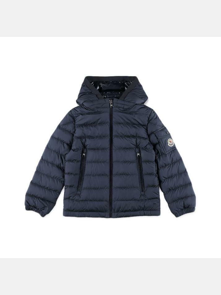 [몽클레어] 키즈 여성 갈리온 GALION 로고 패치 포켓 후드 경량패딩 네이비 1A000 01 597X2 77G