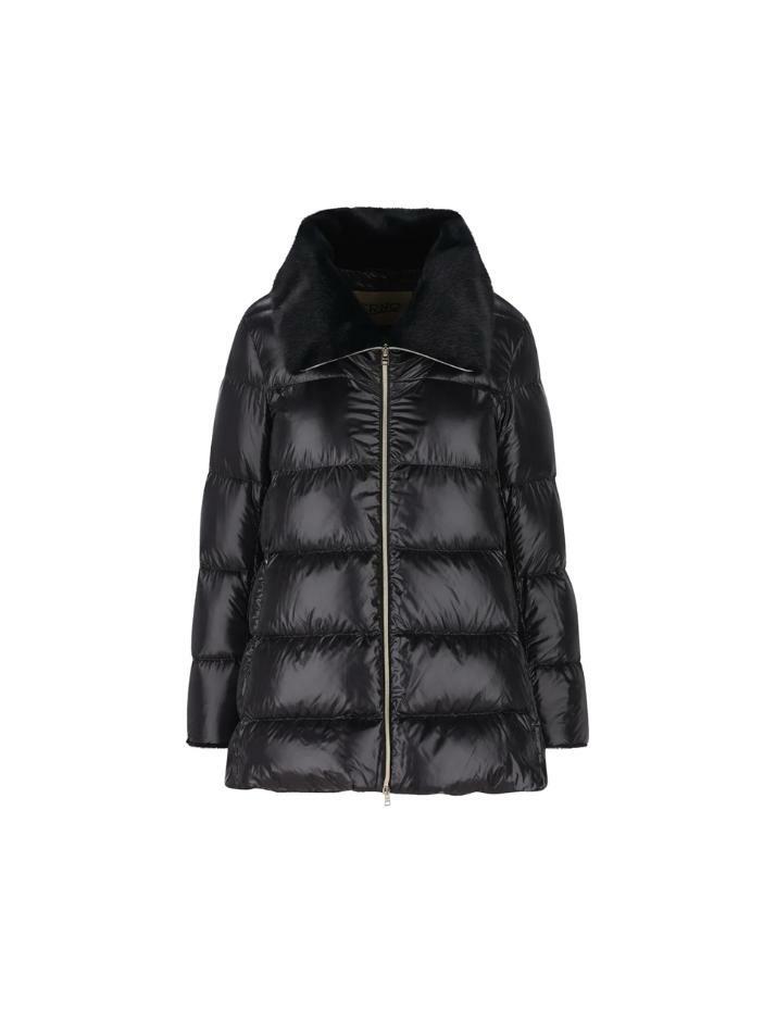 [에르노] 25FW 나일론 울트라라이트 퍼 A 셰이프 패딩자켓 블랙 PI002140D 12017Z 9300