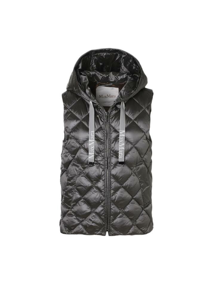 [막스마라] 25FW 스페이스지 SPACEGI 다이아몬드 퀄팅 패딩 조끼 그레이 2529296015 001