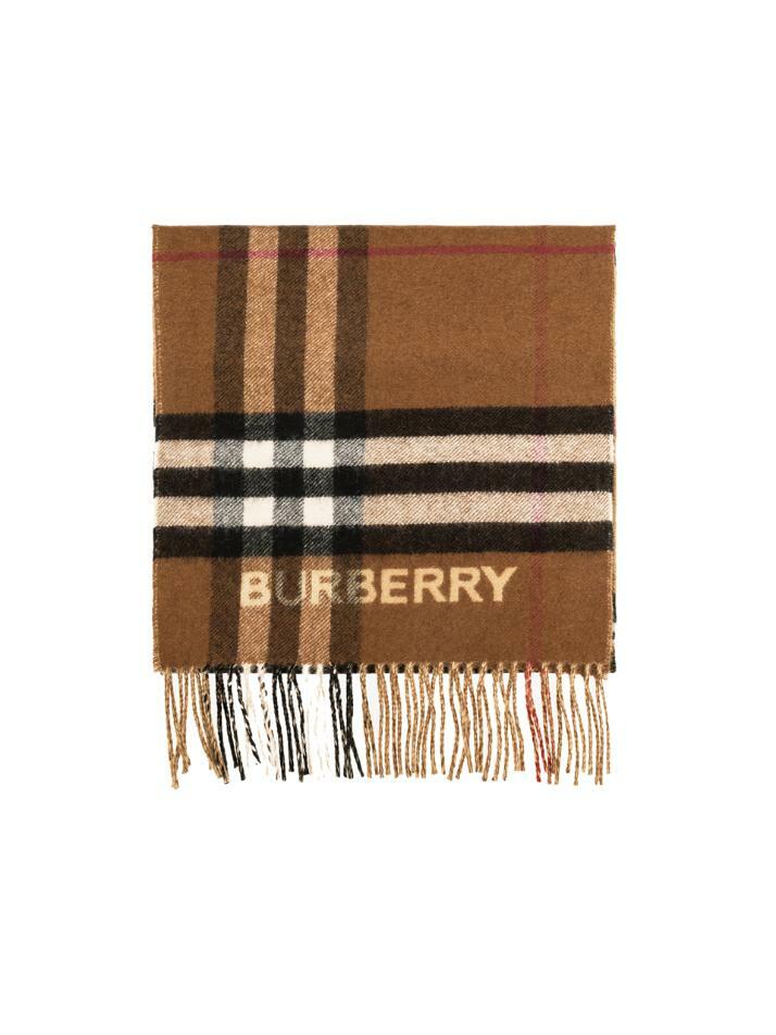 [버버리] 25FW 자이언트 체크 머플러 아크베이지/다크버치브라운 8045329