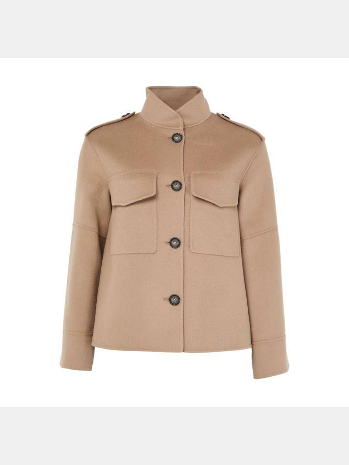 [막스마라] 25FW 프리 FREE 견장 울 드랩 자켓 샌드 2529046043 094