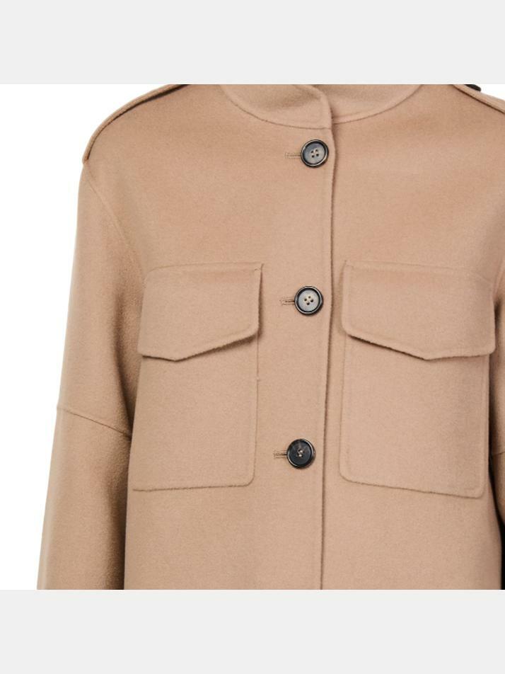 [막스마라] 25FW 프리 FREE 견장 울 드랩 자켓 샌드 2529046043 094