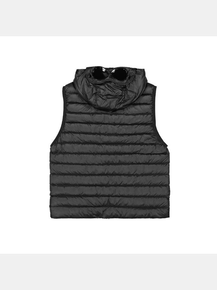 [CP 컴퍼니] 25FW 고글 후드 DD 쉘 패딩 조끼 블랙 19CMVE032A 110416A 999