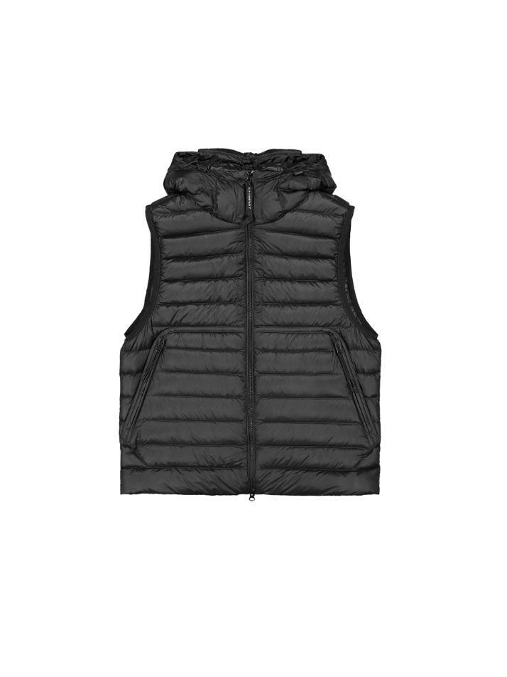 [CP 컴퍼니] 25FW 고글 후드 DD 쉘 패딩 조끼 블랙 19CMVE032A 110416A 999