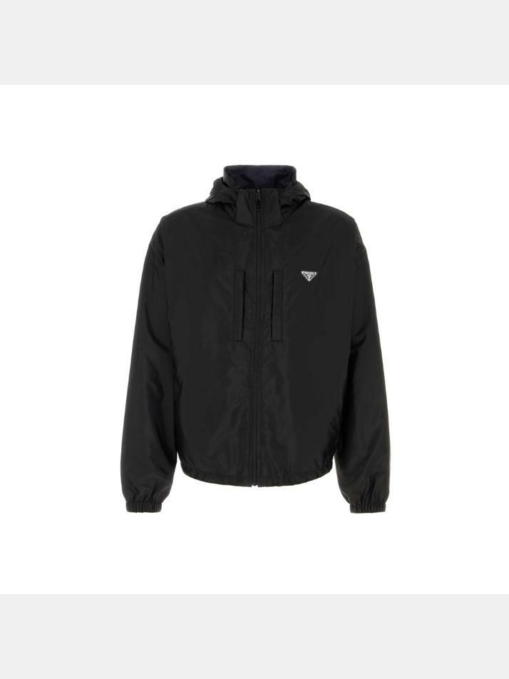 [프라다] 25FW 삼각 로고 리버서블 후드 자켓 블랙/네이비 SGC603 1WQ9 F0D9M