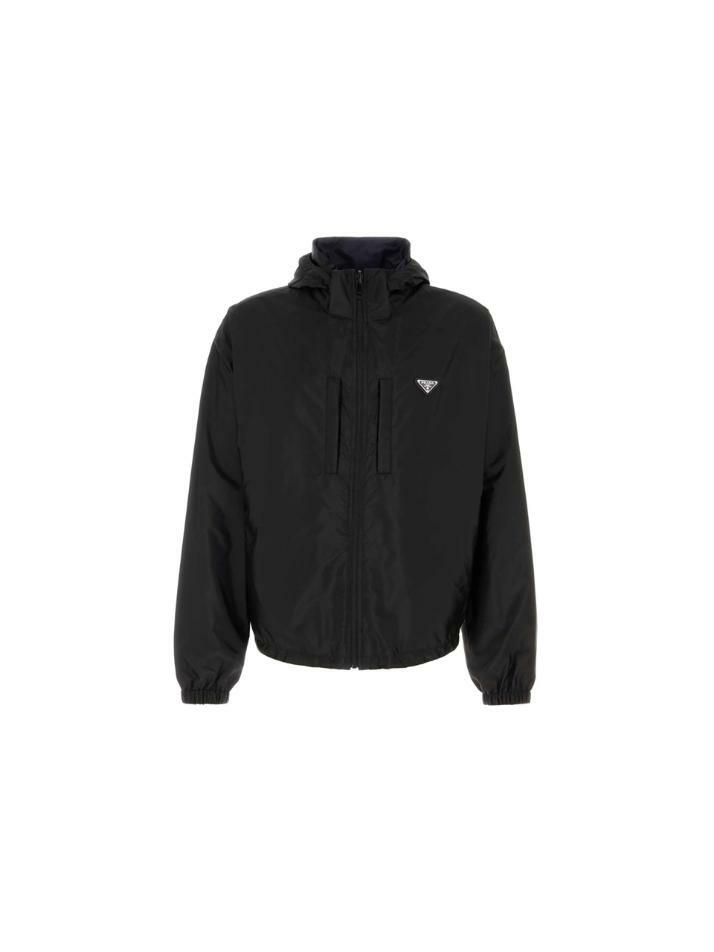 [프라다] 25FW 삼각 로고 리버서블 후드 자켓 블랙/네이비 SGC603 1WQ9 F0D9M