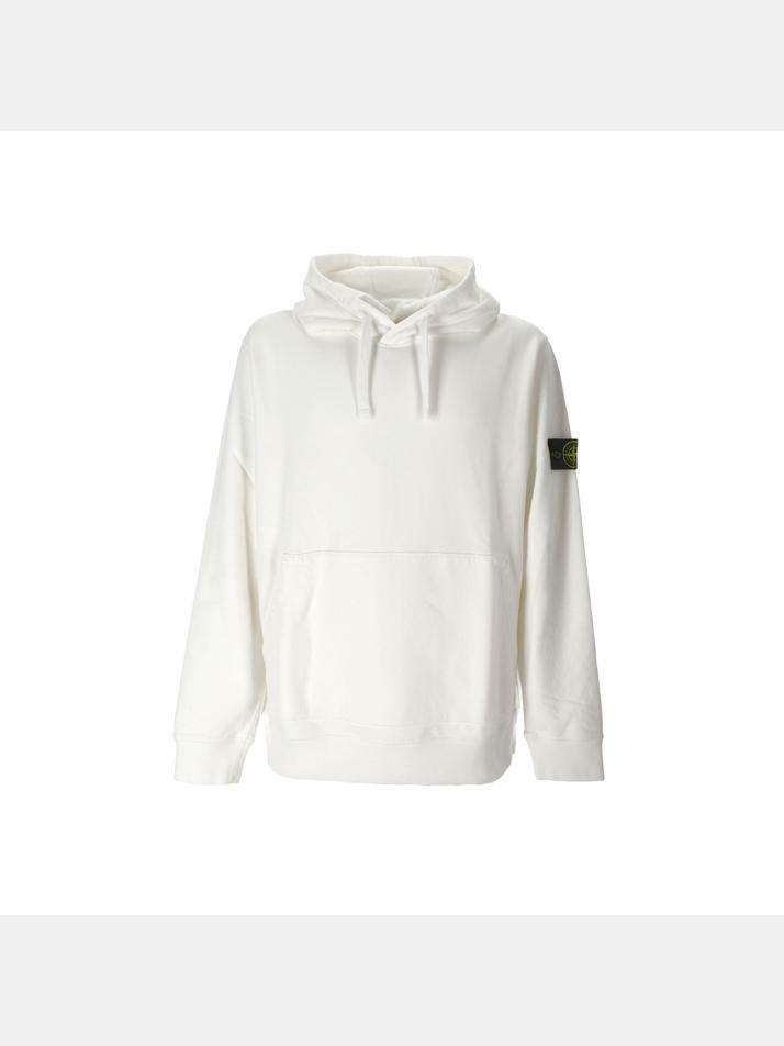 [스톤 아일랜드] 14주년 와펜 기모 후드티 화이트 771564120 V0001