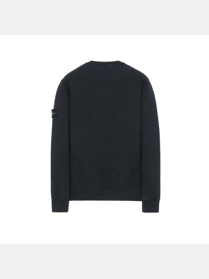 [스톤 아일랜드] 14주년 와펜 기모 맨투맨 네이비 771563020 V0020