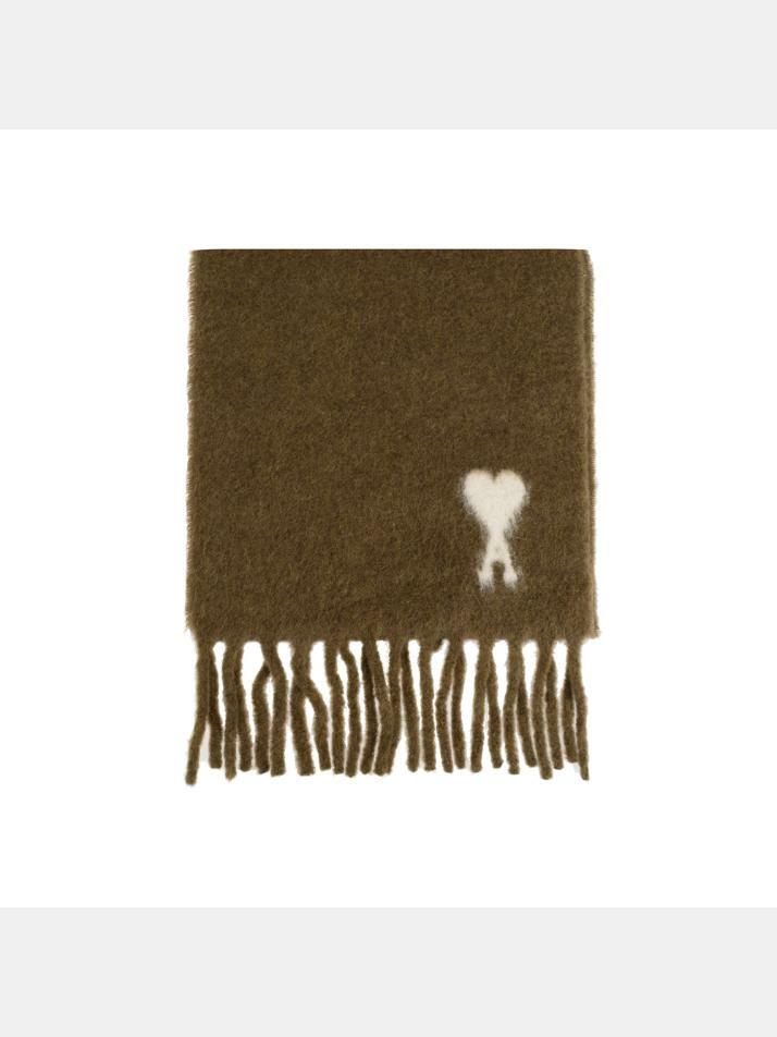 [아미] 25FW 하트 로고 알파카 머플러 누아제트 USF673 AW0004 216